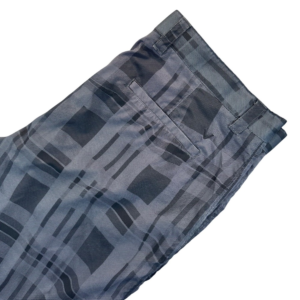 Callaway Men's 34 Black Grey Plaid Flat Front Golf Shorts‎ Performance Stretch